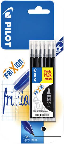 Pilot vulling voor Frixion Ball en Frixion Ball Clicker zwart etui met 6 stuks op blister