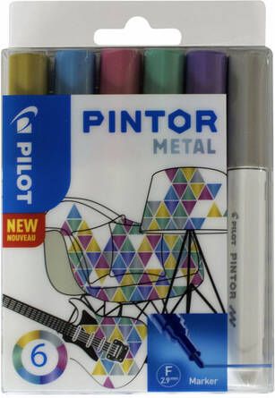 Pilot Verfstift Pintor metallic 1.0mm ass etuiÃƒÆ 6 stuks assorti