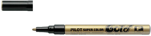 Pilot Viltstift Super SC-G-F lakmarker rond goud 1mm