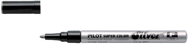 Pilot Viltstift Super SC-S-F lakmarker rond zilver 1mm