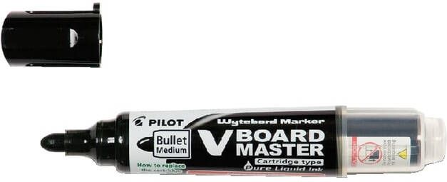 Pilot V-Board Master whiteboardmarker ronde punt 2 3 mm zwart