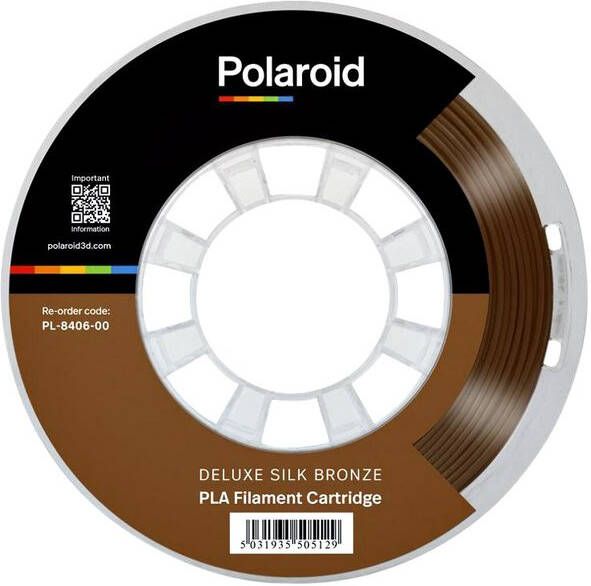 Polaroid 3D Filament PLA Universal 250g Deluxe Zijde brons