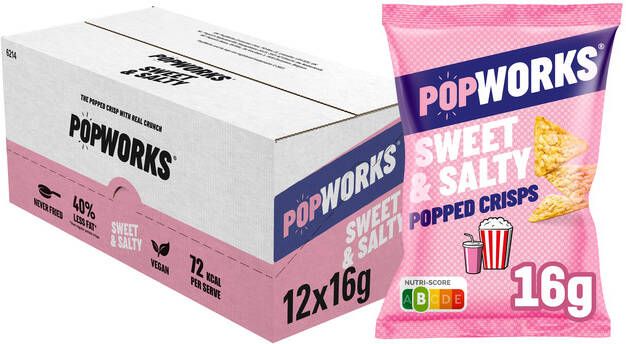 Popworks Chips Sweet Salty 16gr