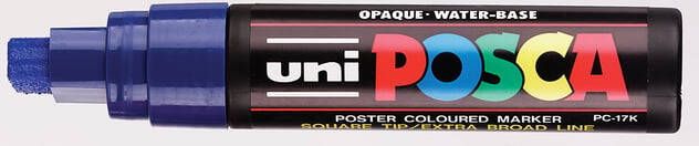 Posca Paintmarker Uni PC17K extra breed rechthoek donkerblauw