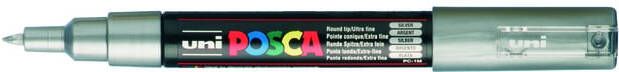 Posca uni-ball Paint Marker op waterbasis PC-1MC zilver