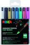 Posca Uni paintmarker PC-1MC 0 7 mm etui met 8 stuks in geassorteerde metallic kleuren - Thumbnail 2