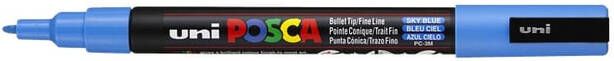 Posca uni-ball Paint Marker op waterbasis PC-3M hemelsblauw