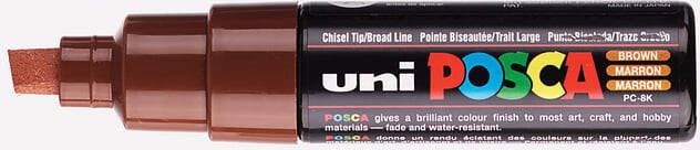 Posca uni-ball Paint Marker op waterbasis PC-8K bruin - Foto 2