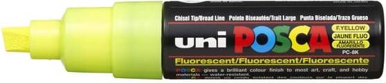 Posca uni-ball Paint Marker op waterbasis PC-8K fluo geel