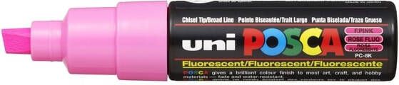 Posca Paintmarker Uni PC8K breed schuin fluor roze