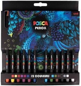 Posca Kleurpotloden assorti set Ã  12 stuks