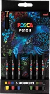 Posca Kleurpotloden assorti set Ã  6 stuks