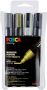 Posca paintmarker PC-5M etui met 4 stuks in geassorteerde metallic kleuren - Thumbnail 2