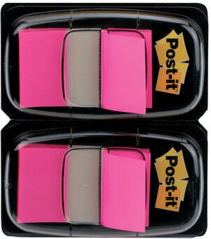 Post-it Indextabs 3M 680 25.4x43.2mm duopack roze