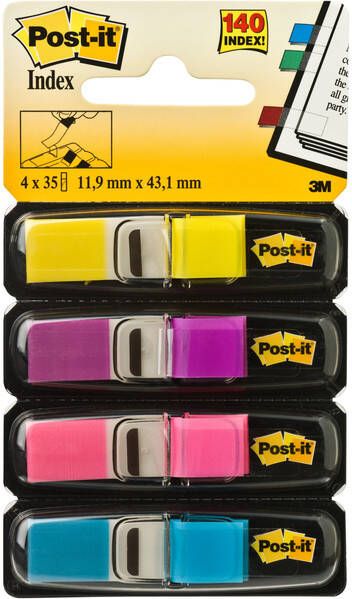 Post-it Indextabs 3M 683 11.9x43.2mm 4 kleuren