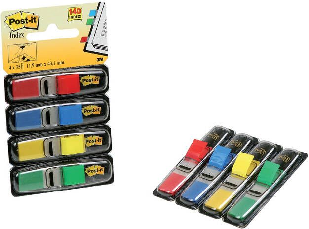 Post-it Indextabs 6834 11 9x43 1mm assorti 140 tabs