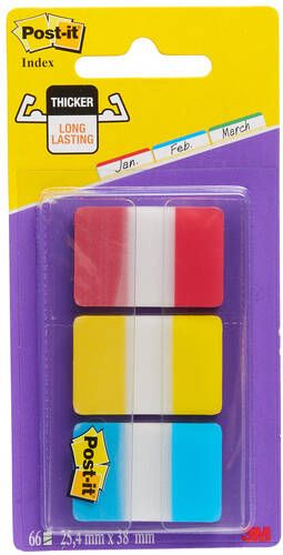 Post-it Indextabs 3M 686 25.4x38.1mm strong assorti