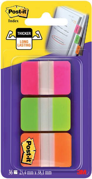 Post-it Indextabs 3M 686 25.4x38mm strong assorti