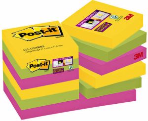 Post-it Memoblok 3M 622 Super Sticky 47.6x47.6mm Rio