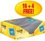 Post-It Notes 100 vel ft 76 x 127 mm geel pak van 16 blokken + 4 gratis - Thumbnail 1