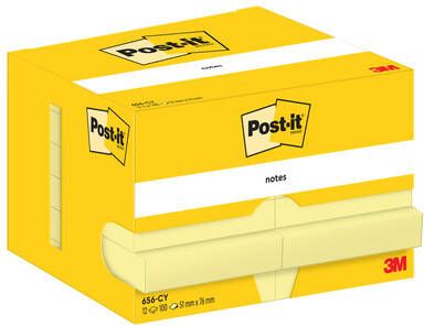 Post-It Notes 100 vel ft 51 x 76 mm geel pak van 12 blokken