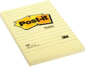 Post-it Notes ft 102 x 152 mm geel gelijnd blok van 100 vel