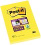 3M Post-it Memoblok 3M Post it 660 S Super Sticky 102x152 geel met lijn - Thumbnail 2