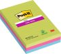 3M Post-it Memoblok 3M Post it 660 SSU Super Sticky 102x152mm rainbow - Thumbnail 2