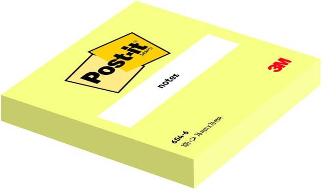 Post-it Memoblok 3M 6820 76x76mm Notes Canary Yellow