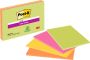 3M Post-it Memoblok 3M Post it 6845 SSP Super Sticky 150x200mm assorti - Thumbnail 2