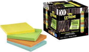 3M Post-it Memoblok Post it Extreme EXT12M 76x76mm 4 kleuren assorti