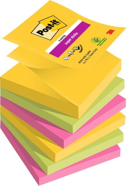 3M Post-it Memoblok 3M Post it Z Note S330 6RO 76x76mm Super Sticky Rio