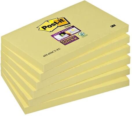Post-it Memoblok 3M Post it 655 Super Sticky 76x127mm geel - Foto 2