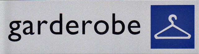 Posta Infobord pictogram garderobe 165x44mm - Foto 2