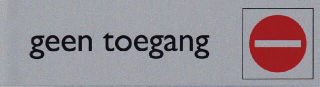 Posta Infobord pictogram geen toegang 165x44mm