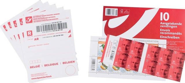 Postzegels Postzegel Belgie aangetekend kit Ã  10 stuks