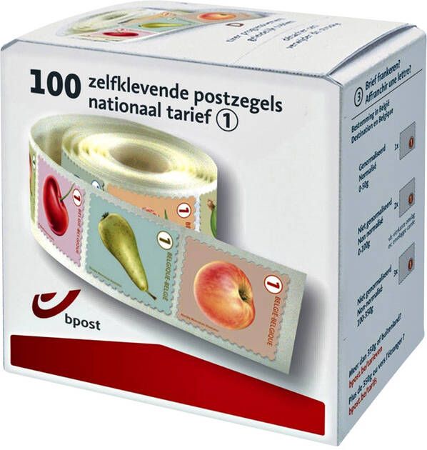Postzegels Postzegel Belgie waarde 1 zelfklevend 100 stuks