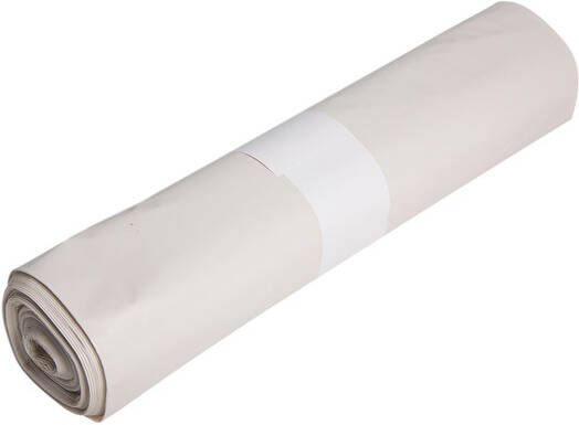Powersterko Afvalzak LDPE T100R 90x120cm 190L wit rolà 10 stuks