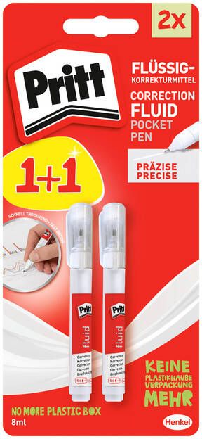 Pritt correctiepen Pocket Pen blister 1 + 1 gratis