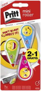 Pritt Correctieroller mini flex 4 2mmx7m Emoji blister 2+1 gratis