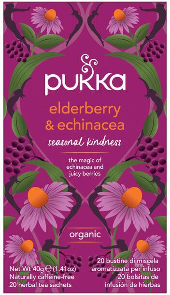 Pukka Thee elderberry en echinacea 20 zakjes