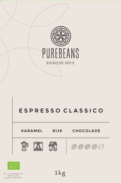 PureBeans Koffie bonen Classico biologisch 1000 gram