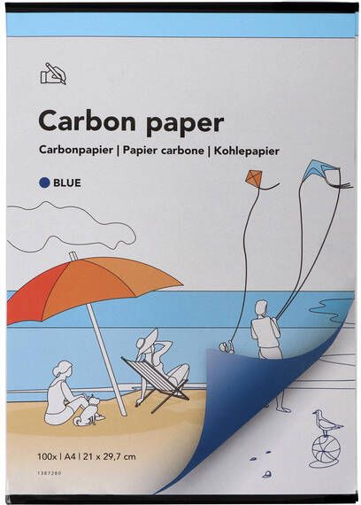 Qbasic Carbonpapier A4 21x29 7cm 100x blauw