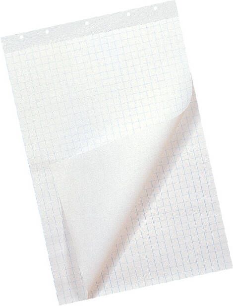 Qbasic Flipoverpapier budget 65x98cm blanco ruit 50 vellen 80 gram