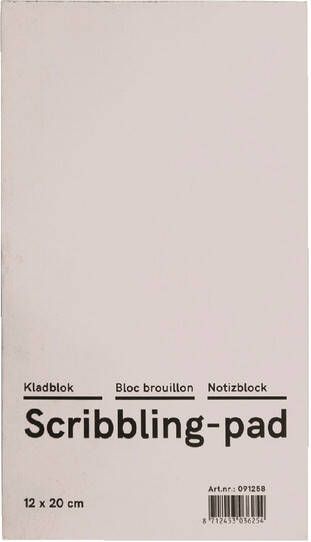 Kangaro kladblok blanco 11 5 x 19 8 cm papier wit 200 vellen - Foto 2