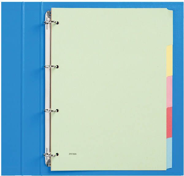 Qbasic Tabbladen Budget 4 gaats karton 5 delig assorti karton - Foto 1