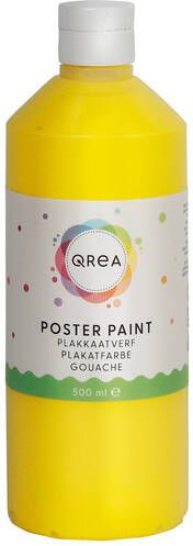 Qrea Plakkaatverf primair geel 500ml