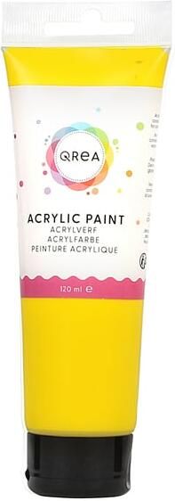Qrea Acrylverf 120 ml primair geel
