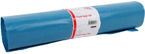 Quantore Afvalzak LDPE T60 120L blauw extra stevig 20 stuks