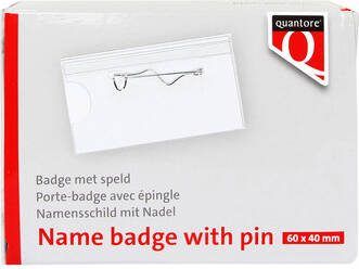 Quantore Badge met speld 40x60mm